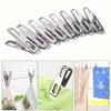 20pcs Windproof Clothes Pegs Stainless Steel Metal Binder Clips Household Document Clips  Kitchen