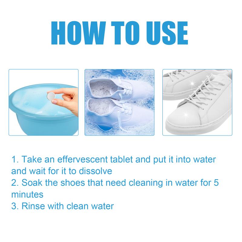 

New Shoe Cleaning Tablets Sneakers Cleaner Dirt Gentle Care That Wont Damage Your Shoes Remover White Shoe Brightener Multi Bag