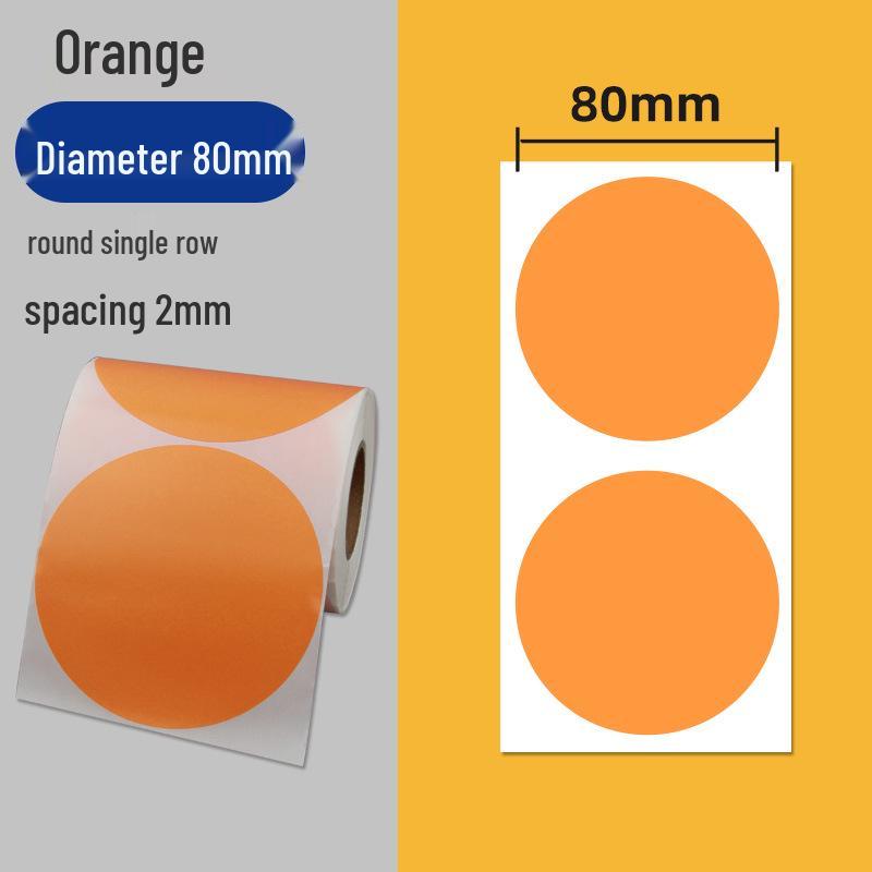 Color Coated Self-Adhesive Barcode Label Paper - Round Stickers In Various Sizes