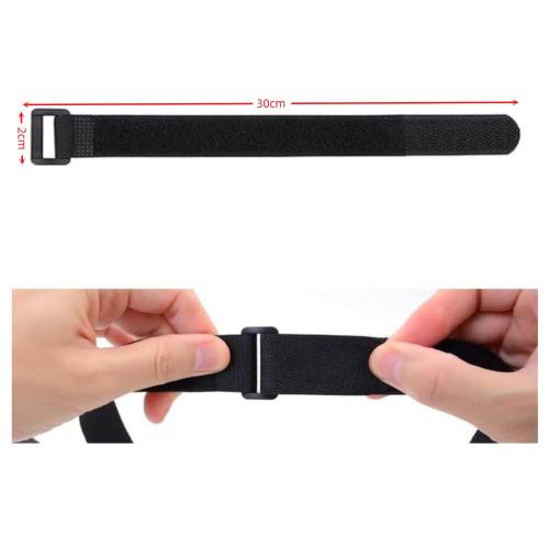 GYWHOOFT Set of 6 Velcro Elastic Cargo Tie Straps with Anti-Slip Elasticity, Adjustable Length, Multi-Purpose Tool, Disaster Preparedness, Reusable, P