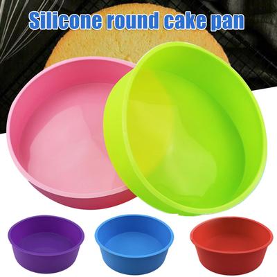 Solid 4/6/8 Inch Silicone Cake Pan Layer Cake Quick Release Baking Pans for Smash Cheese Chocolate Cake