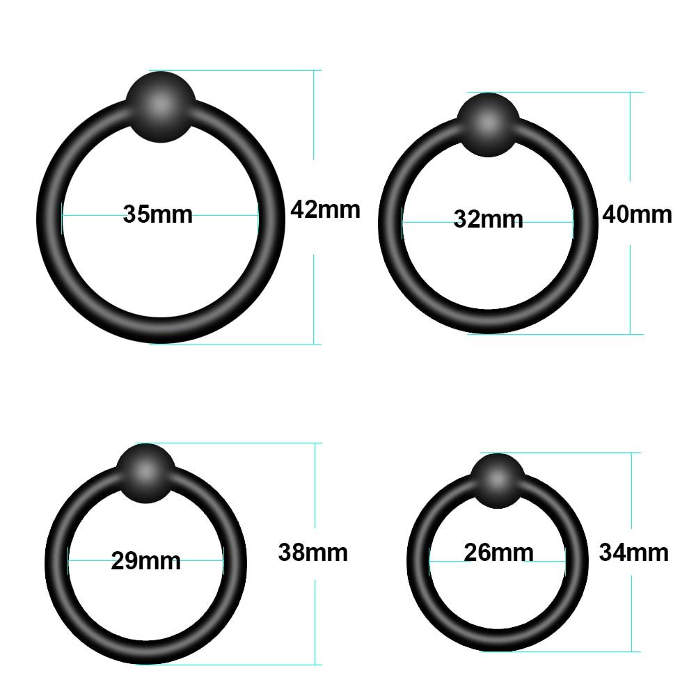 4PCS Silicone Cock Ring Erection Ring Male Delay Ejaculation Penis Ring High Elasticity Penisring Sex Toys for Men Adults 18