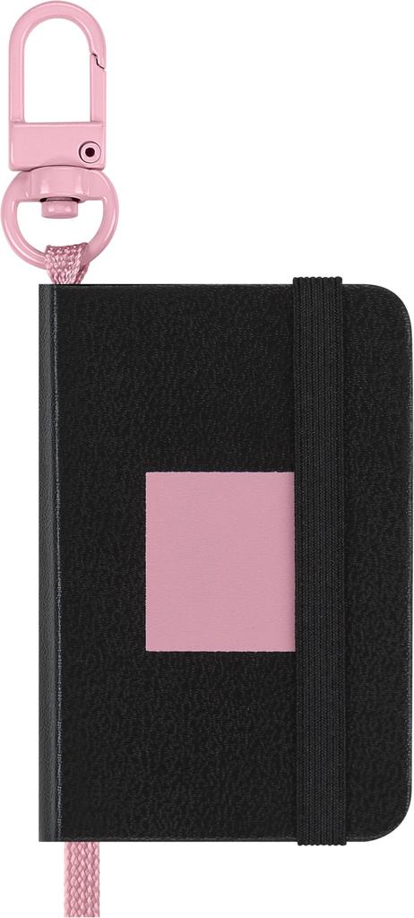 Moleskine Schlüsselanhänger Notizbuch mit BLACKPINK Kollektions-Anhänger, Schwarz und Rosa, SKCHARMNTB7932BP04