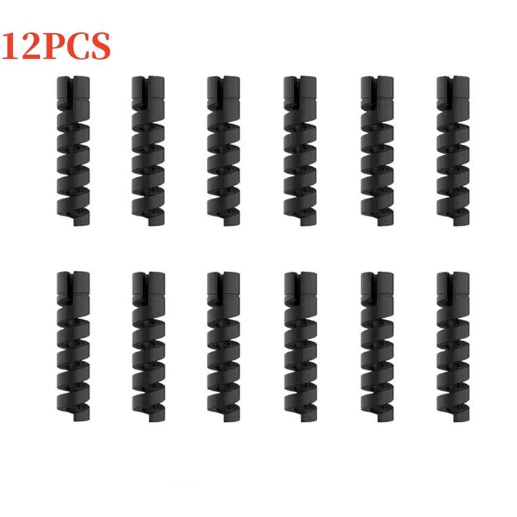 6/10/12/20pcs  Protector Silicone Charge Cable Spiral Winder Wire End Cord Savers Cover For Phone USB Charger Cable Accessories