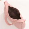 Large Capacity French Underarm Bag Solid Color Texture Handbag Shoulder Bag PU Hobo Bag  School