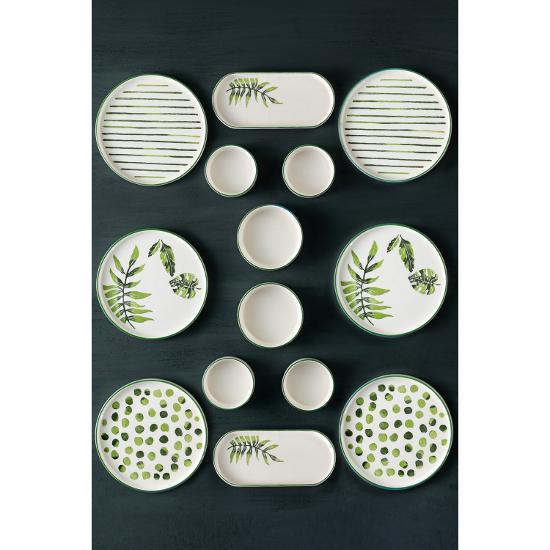 Botanik 14-częściowy zestaw śniadaniowy do układania w stosy dla 6 osób - luksusowy talerz śniadaniowy do prezentacji