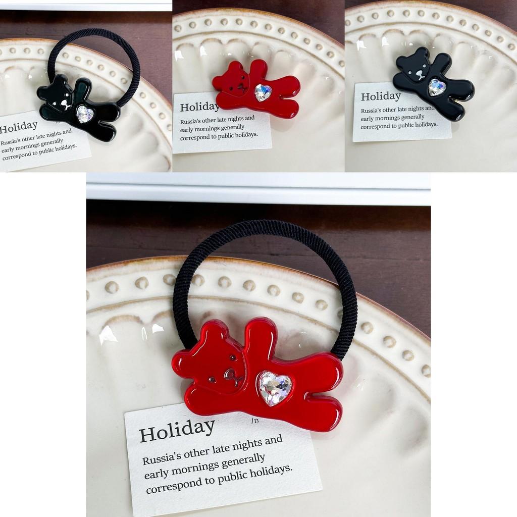 Hair Bear Fashionable Clips And Elastic Hair Ties Adorable Acetate Accessories
