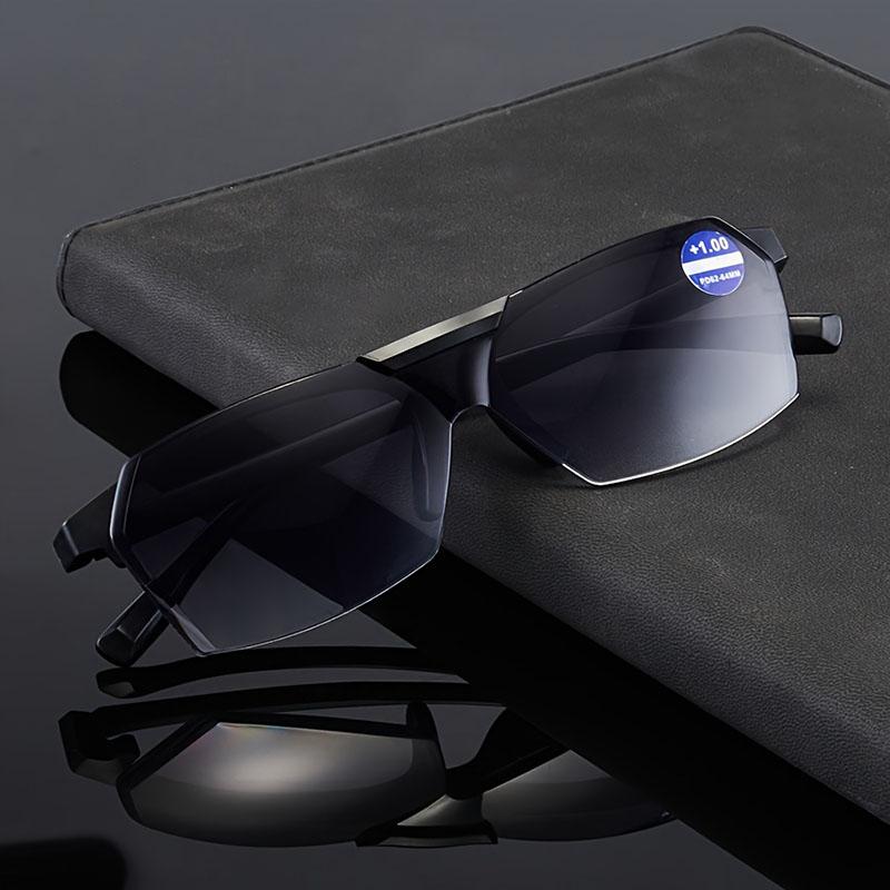 Lunettes Presbytie à Teinte Ajustable Pour Hommes&Femmes Lunettes de Lecture avec Couvercle Rabattable Lumière Bleue Anti-Dérapantes Lunettes de Vue Lunettes de Soleil
