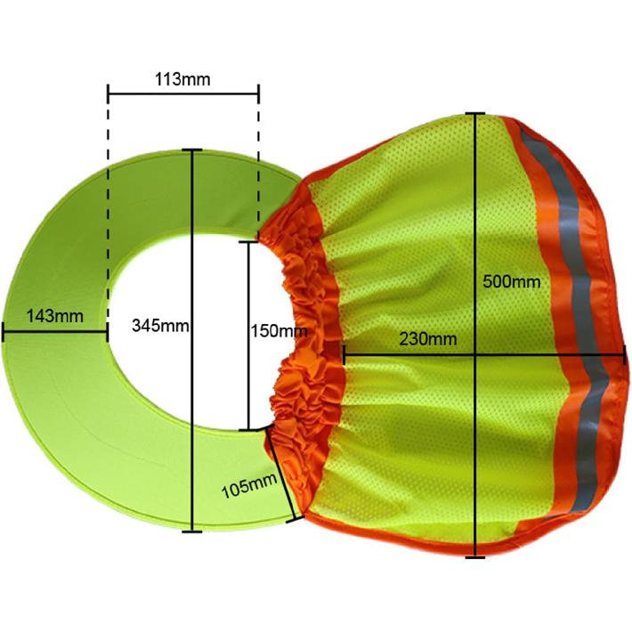 Hardhat Sun Shade Mesh Sunshade with High Visibility Reflective Strip Breathable UVProtection Neck Shield for Hard Hats