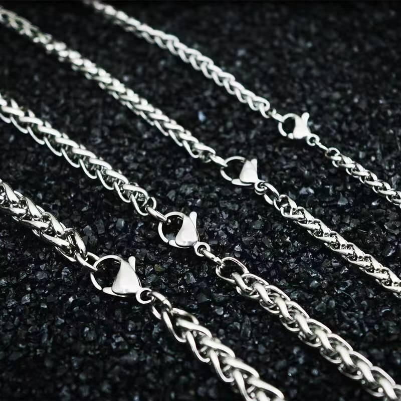 Jewelry Stainless Steel Keel Chain Titanium Steel Flower Basket Chain Necklace