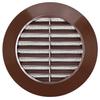 Grille D'aération - KOTARBAU - Ronde - Diamètre 100 Mm - Plastique Marron - Moustiquaire Intégrée