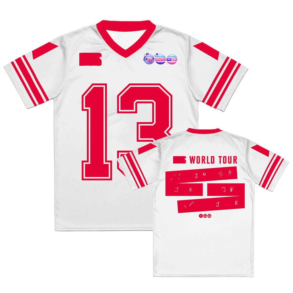 

World Tour 2026 Jersey Arirangg Album Design 3D Printing T-shirt Short Sleeve V-neck Loose Mens Tshirts Unisex Streetwear Merch XXS