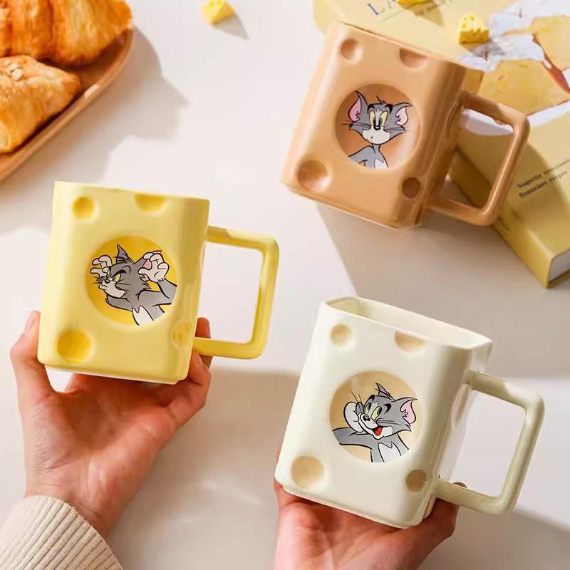 Cat and Mouse Genuine Authorized Mug Cute Couple Household Ceramic Water Cup for Girl's Birthday Gift Cup