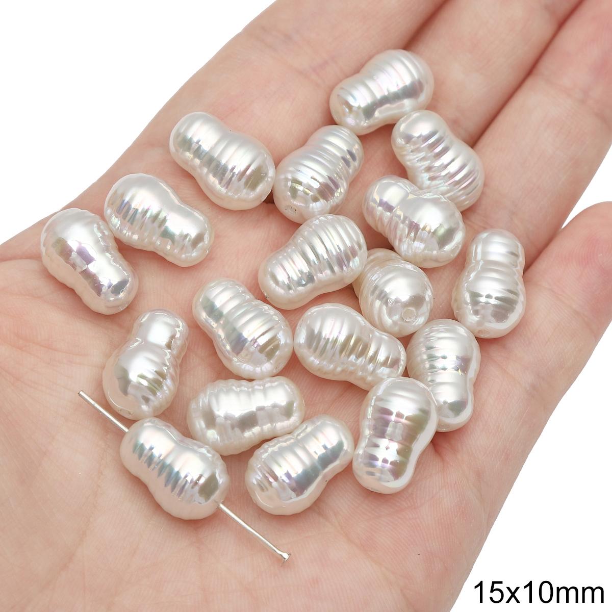 

Бусины из искусственного жемчуга ABS с геометрической формой для самостоятельного изготовления ювелирных изделий, домашнего декора, для наполнения ваз 15x10mm