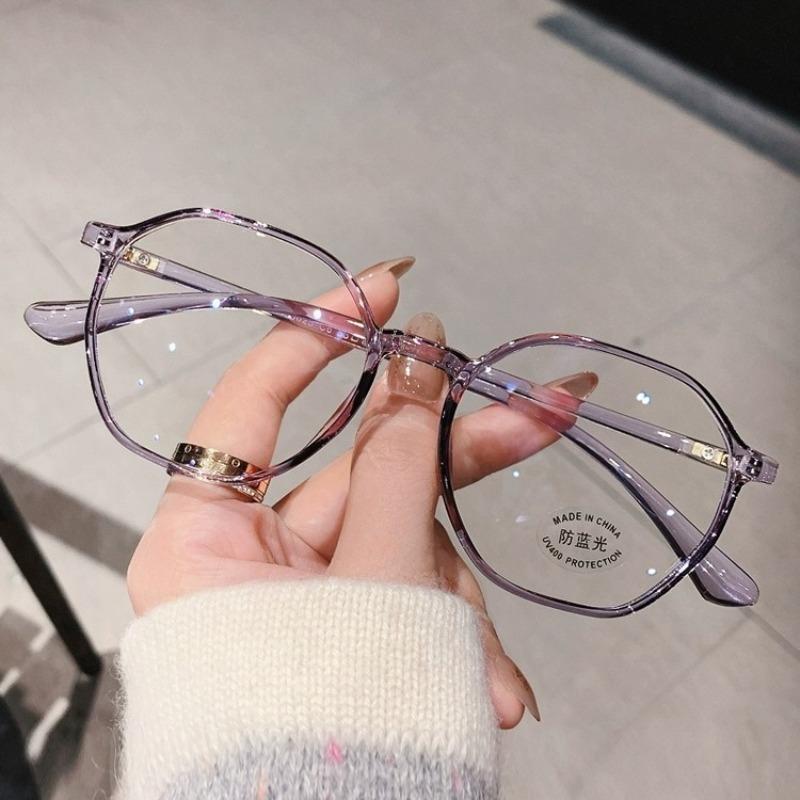 Computer Glasses Women Men Anti-blue Light Retro Fashion Frame Glasses Square Interchangeable Lenses