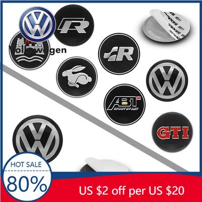2026 Chaud Pour VOLKSWAGEN VW Emblème Central de Volant de Voiture Autocollant Badge Pour Volkswagen VW Golf Polo Passat GTI R Line R32 Jett