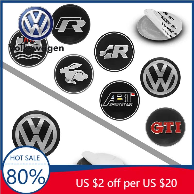 2026 Hot For VOLKSWAGEN VW Car Steering Wheel Center Emblem Badge Sticker For Volkswagen VW Golf Polo Passat GTI R Line R32 Jett