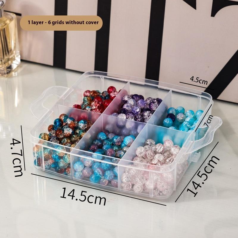 1/2/3/4 Tier Transparent Adjustable Stackable Compartment Slot Plastic Storage Box For Organizing Toys Jewelry Accessories
