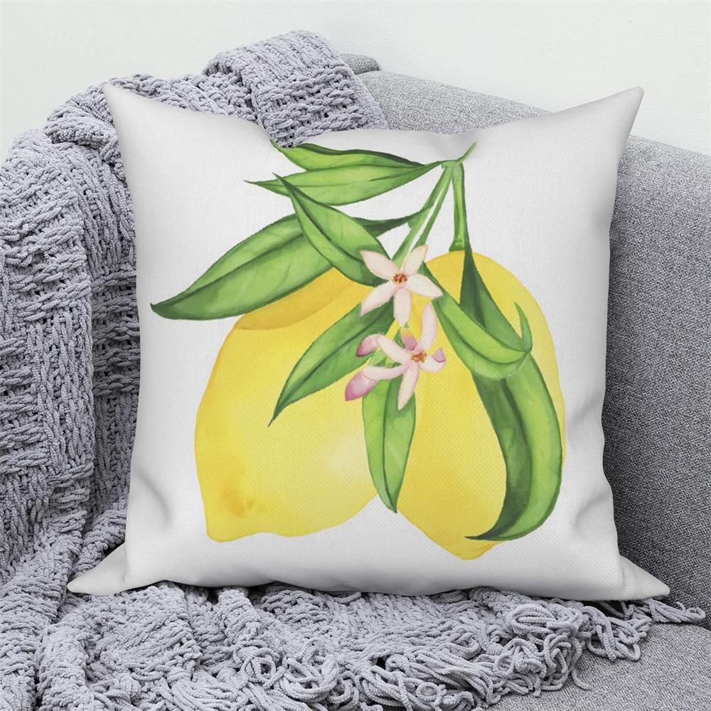 Fruit Print Pillowcase  Summer Home Decor Cushion Cover Sofa Car  Throw