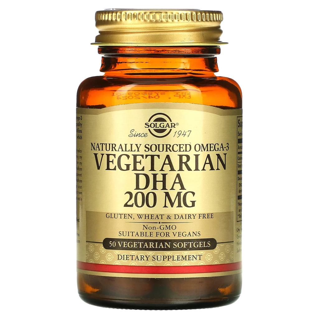Naturally Extracted Omega 3, Veggie Dha, 200Mg, 50 Veggie Softgels