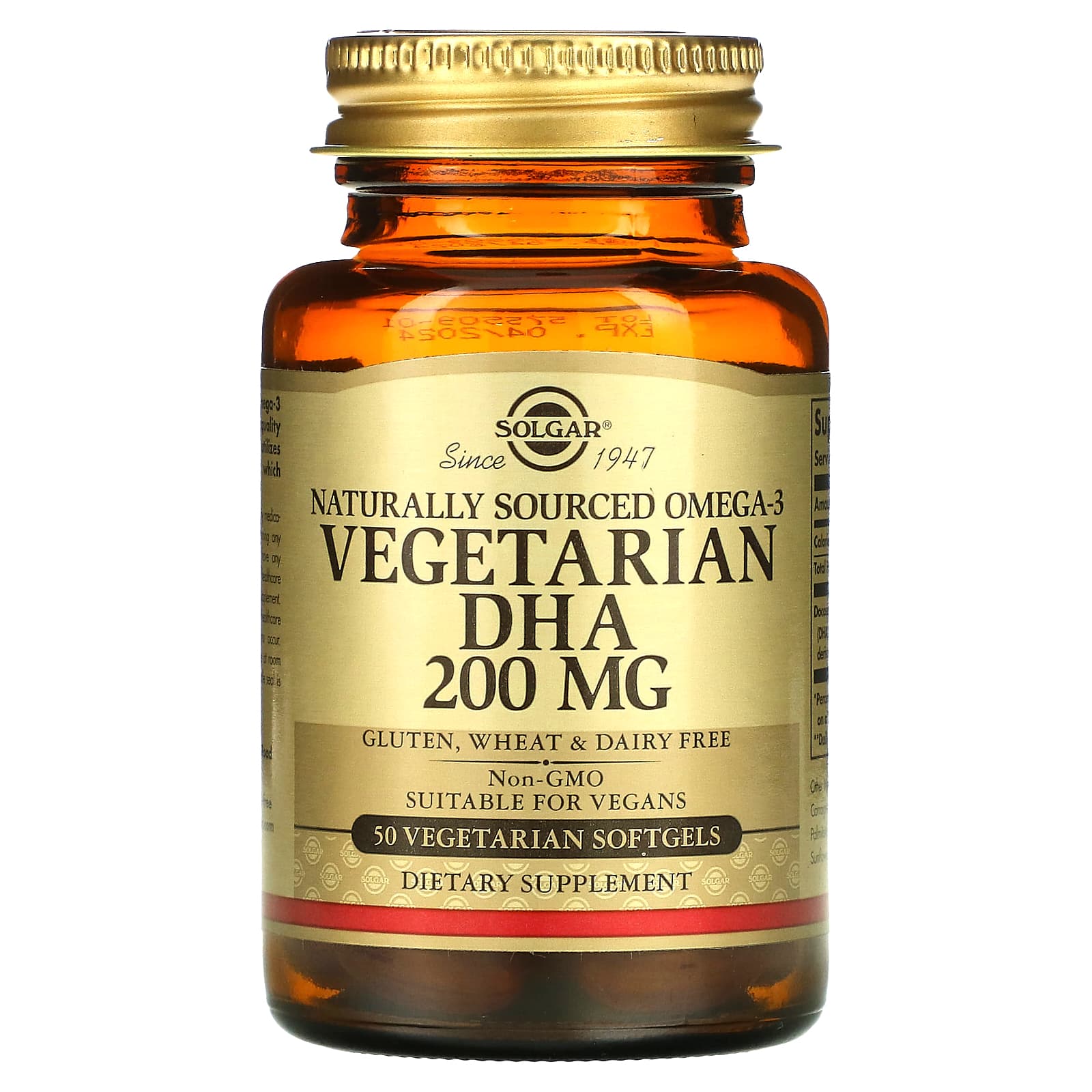 

Naturally Extracted Omega 3, Veggie Dha, 200Mg, 50 Veggie Softgels