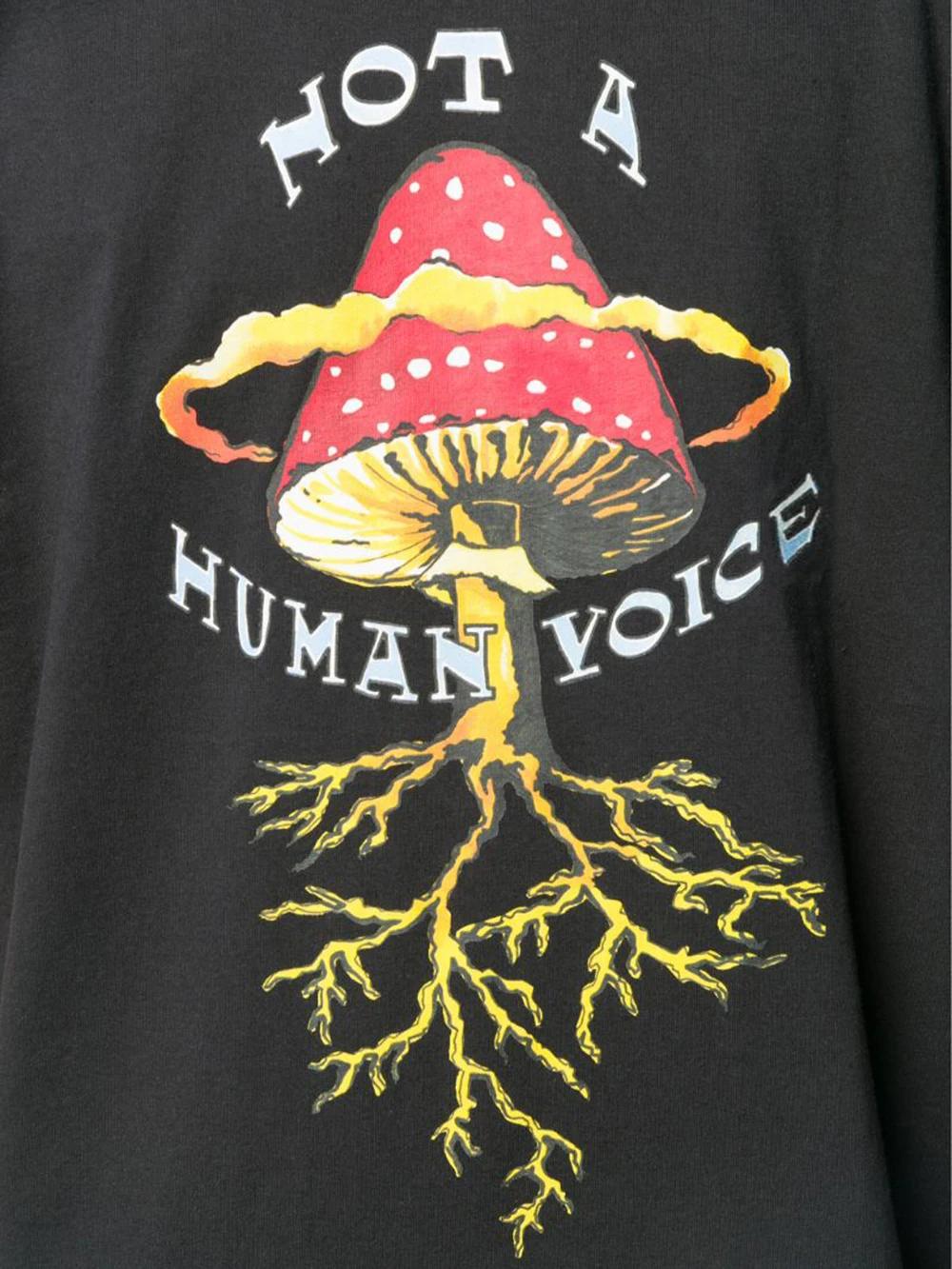 

Not A Human Voice Creative Design Mushroom Printed Mens TShirt Summer Cotton Short Sleeve ONeck Unisex T Shirt New S3XL S