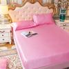 Luxury Pure Satin Queen Bed Sheet Set High End Silky Home Bed Sheets Pillow Cover Single Double Fitted Sheet with Elastic Band