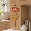 Innen Außen Herbst Dekoration Hallo Herbst Holzschild zum Aufhängen, Kürbis Ahornblatt Türhänger mit Quaste, Herbst Thanksgiving Wanddeko, Bauernhaus