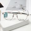 Ultralight Semi-Titanium Myopia Eyeglass Frames, Retro Style, Prescription-Fittable for Men & Women, Suitable for Large or Round Face.