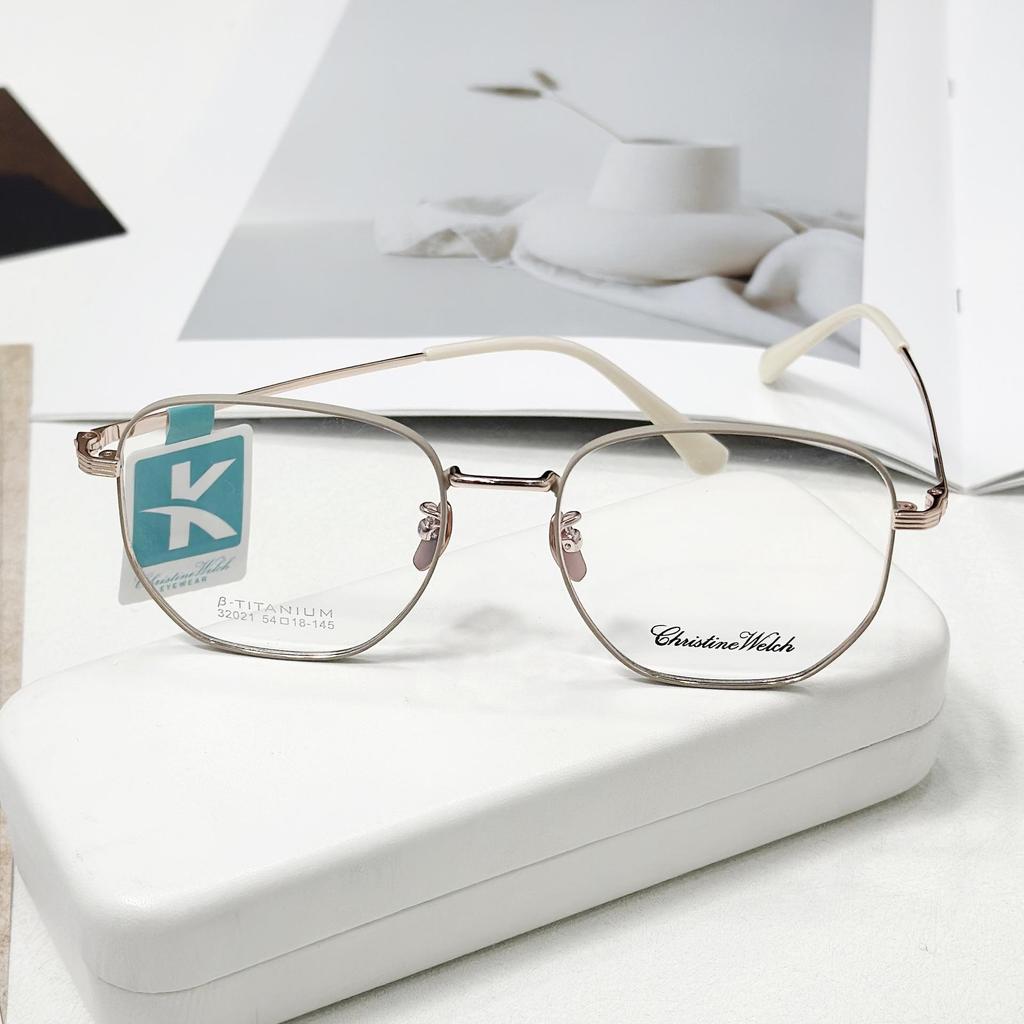 Ultralight Semi-Titanium Myopia Eyeglass Frames, Retro Style, Prescription-Fittable for Men & Women, Suitable for Large or Round Face.
