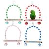Bell Perch Bird Swing Toys Paw Grinding Parrot Standing Stick Hammock Parrot Pole  Climbing