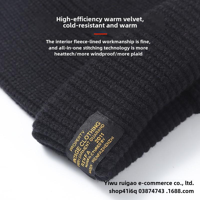 Sturmhaube Winddichte Mütze Doppelzweck Warme Wollmütze Herren Kopfbedeckung Strickmütze Maske Kalte Mütze