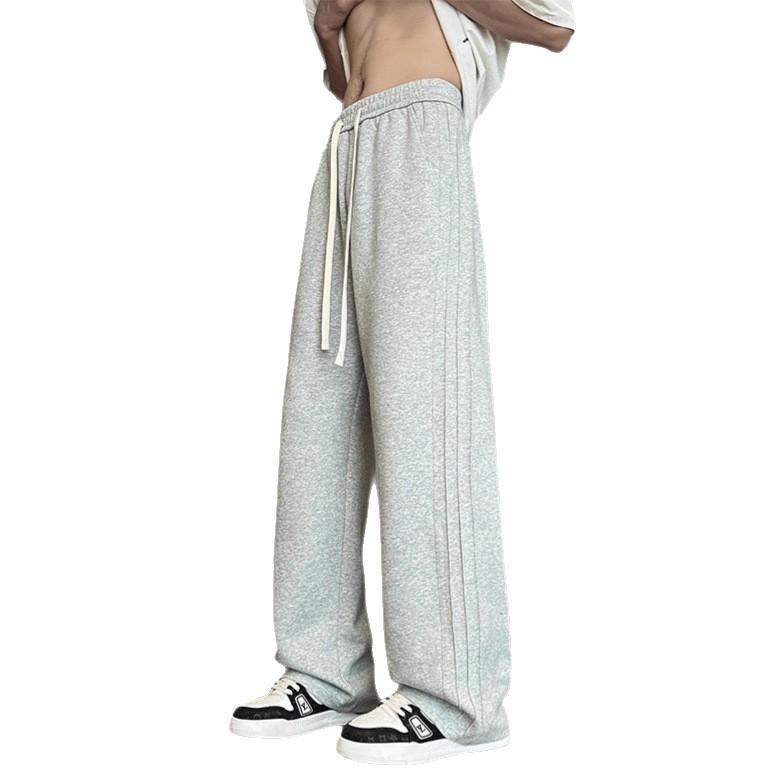Gray Sweatpants Men's Summer and Autumn Straight American High Street Trendy Brand Loose Sports Boys Versatile Casual Long Pants