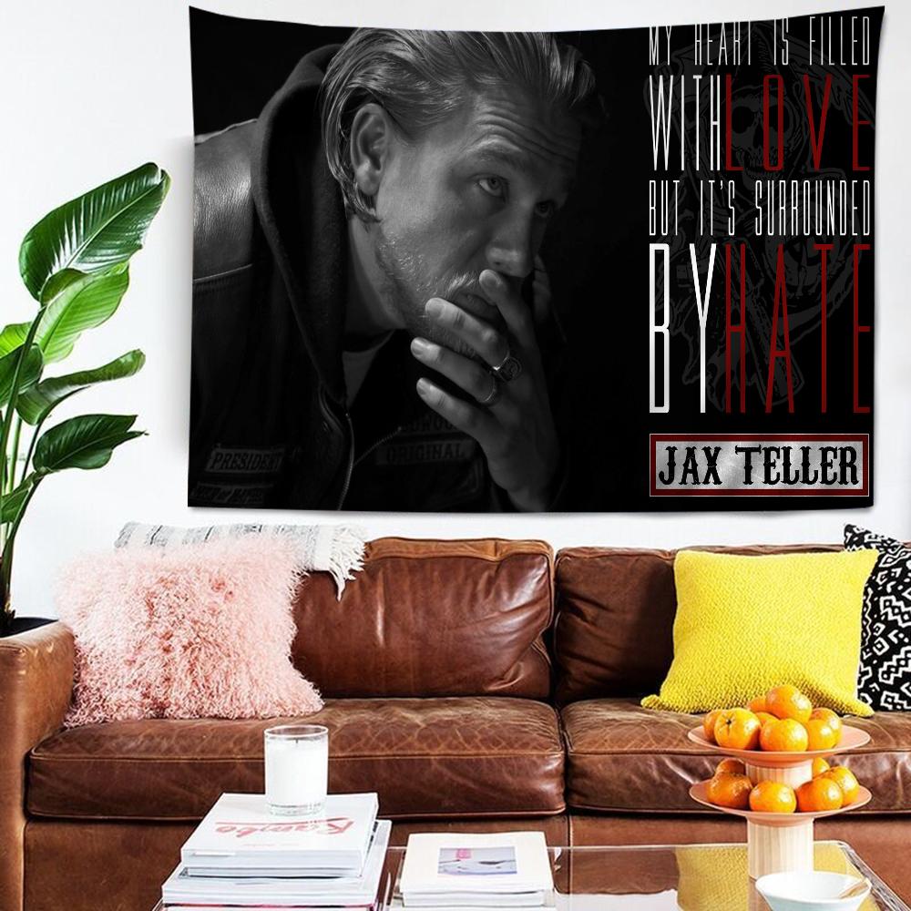 Son Of Anarchy American Crime Tv Hanging Bohemian Tapestry Bohemian Wall Tapestries Mandala Kawaii Room Decor 74x94cm(29x37in)