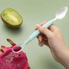 Stainless Steel Baby Food Spoon 304 Double Head Fruit Puree Scraper Silicone Soft Infant Feeding Utensil Complementary Food Tool