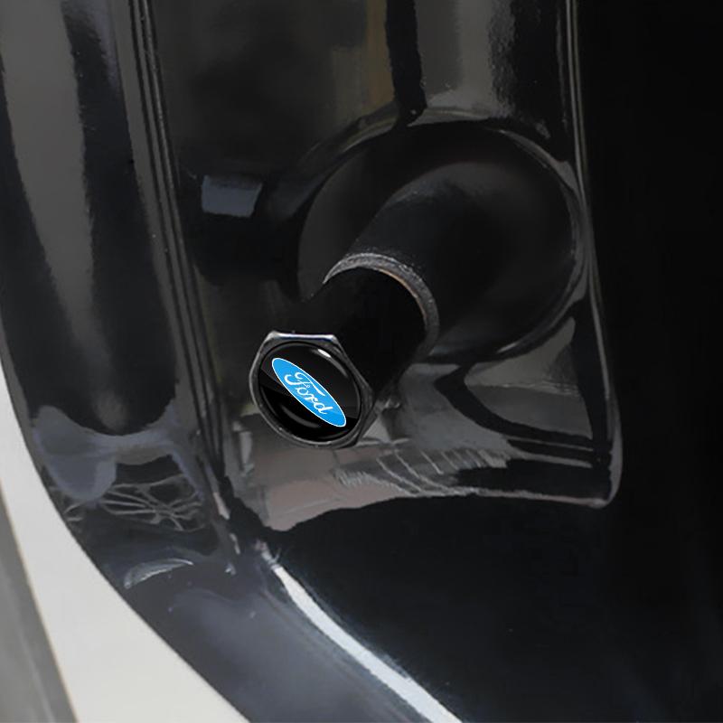 4pcs Car Metal Wheel Tire Air Valve Core Caps Car Accessories For Ford Focus Mondeo MK1 MK2 MK4 MK3 Fiesta ST Line Kugo Transit Escape Fusion Explorer