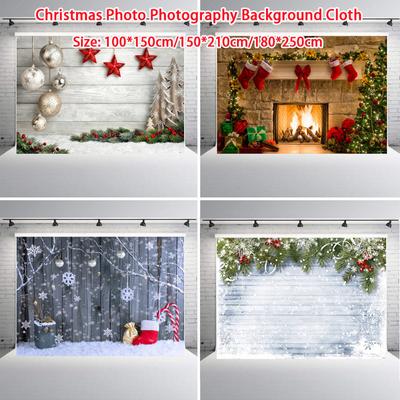 Christmas Photo Photography Props Background Cloth Vinyl Backdrop Studio