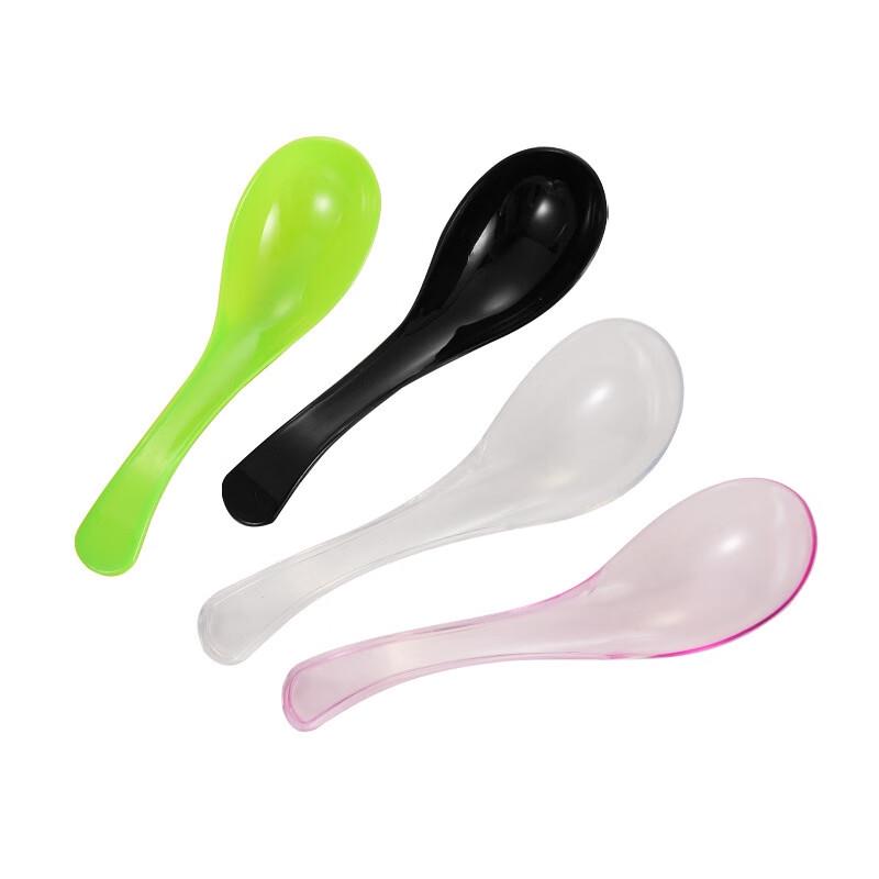 ZISIZ Disposable Plastic Soup Spoons