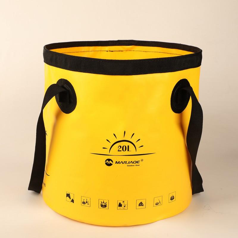 Foldable Portable Water Bucket Car Washing Camping Fishing Outdoor Use 10L 20L PVC Reinforced Collapsible Container 10L