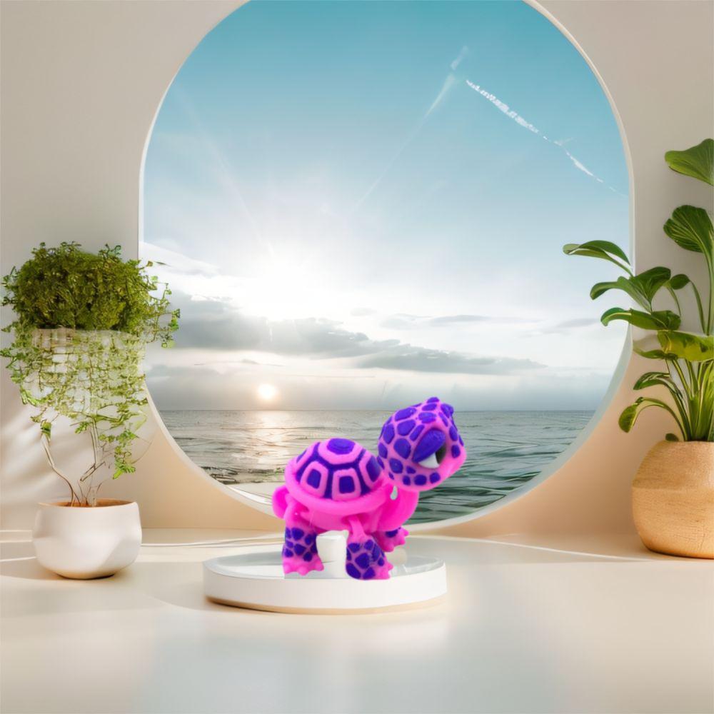 Exquisite 3D Printed Turtle Model Cartoon Stress Relieving Toys  Room Decorations