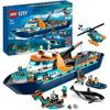 LEGO® City 60368 Arctic Exploration Ship, Large Floating Boat Toy, Kids Gift