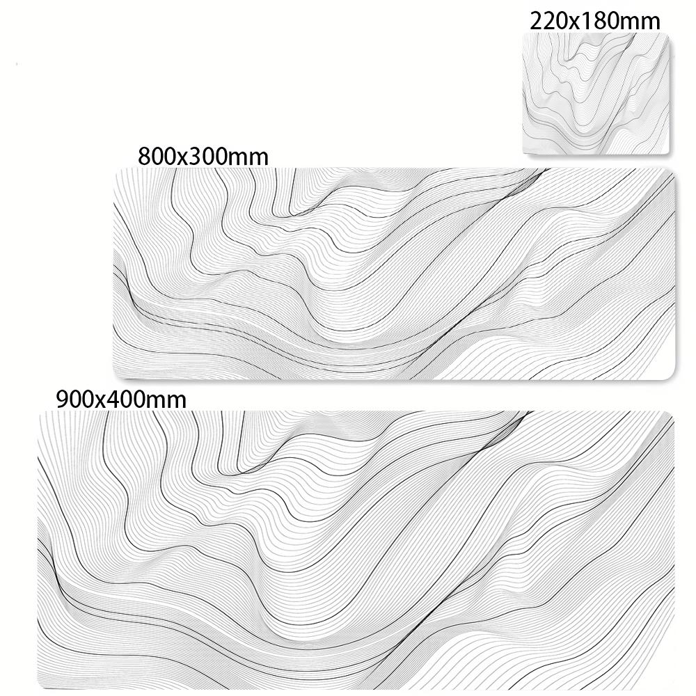 Large Black and White Art Mouse Pad Pc Gamer Mousepad Mat White Desk Mat Strata Liquid Mausepad Computer Keyboard Big Table Mat
