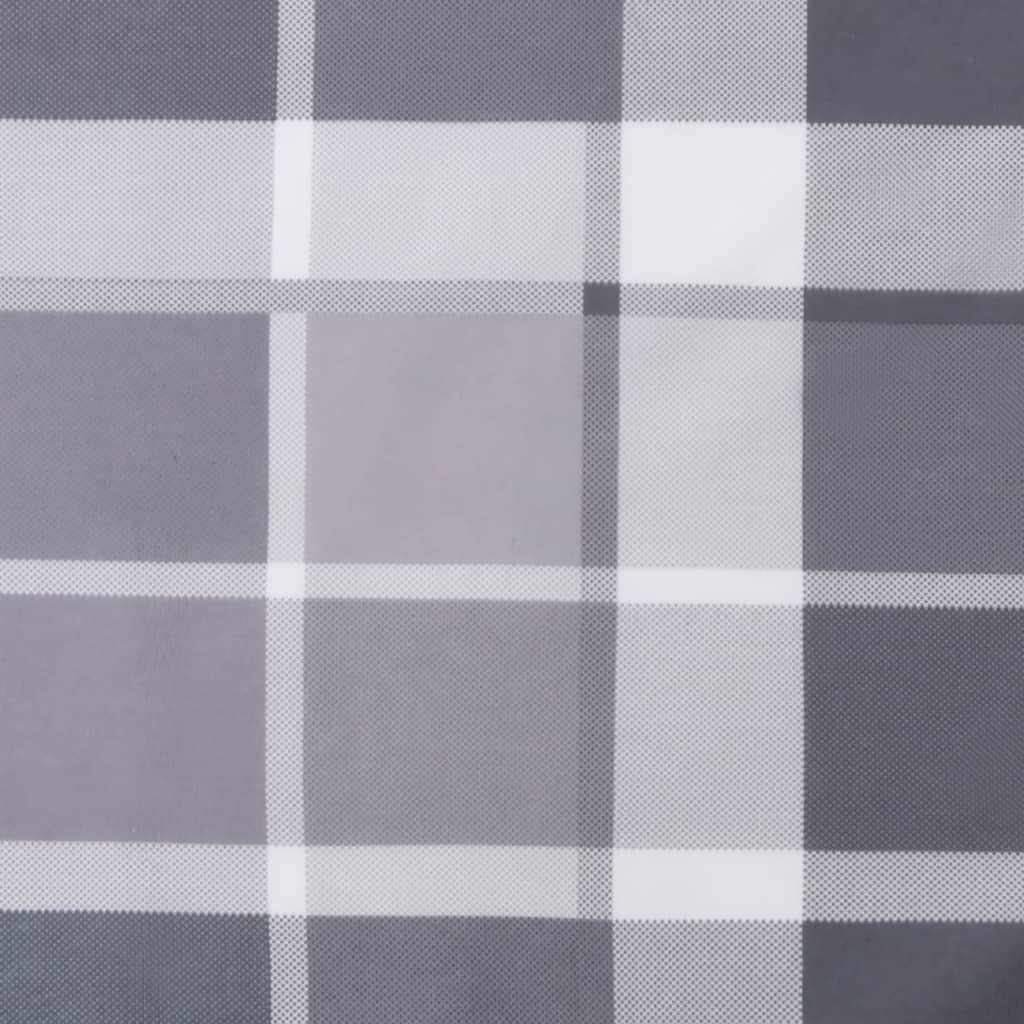 2 Piece Pallet Cushions Gray Checkered Pattern Fabric