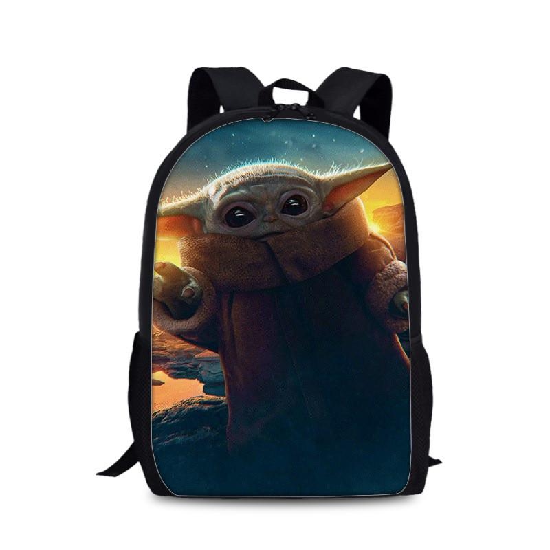Mandalorian Grogu Batoh pro děti s dvojitým popruhem z odolného nylonového materiálu