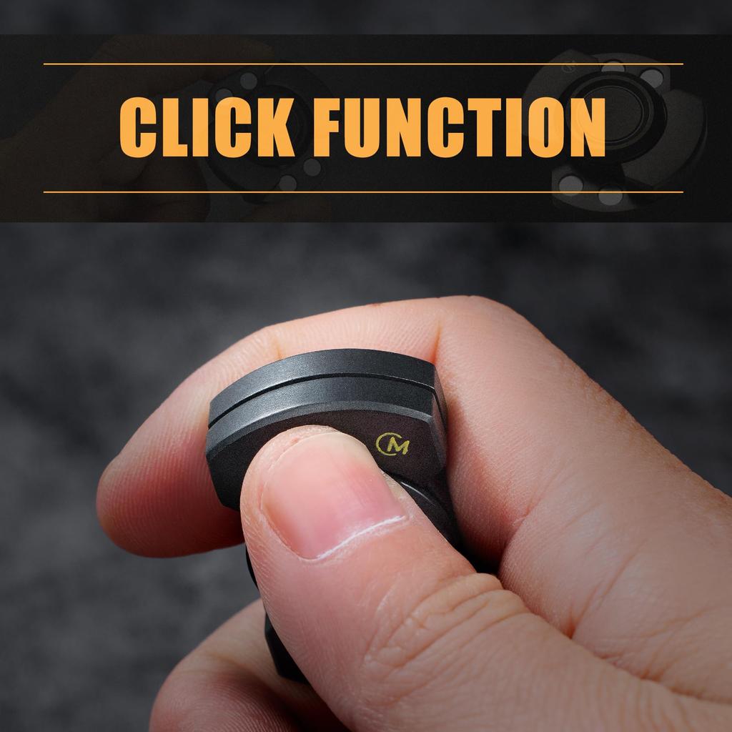 Stainless Steels 3 In 1 Fidget Spinner and Slider Combo with Click Button Metal Toy for Adult Stress Relief