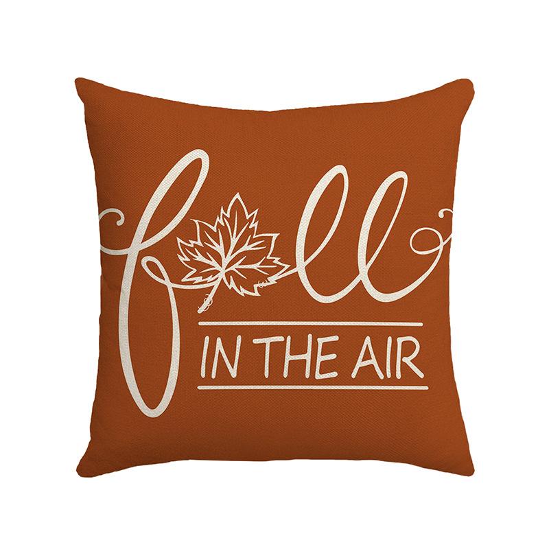 Autumn New Linen Letter Print Sofa Pillow Living Room Cushion Bedside Bay Window Cushion Cover