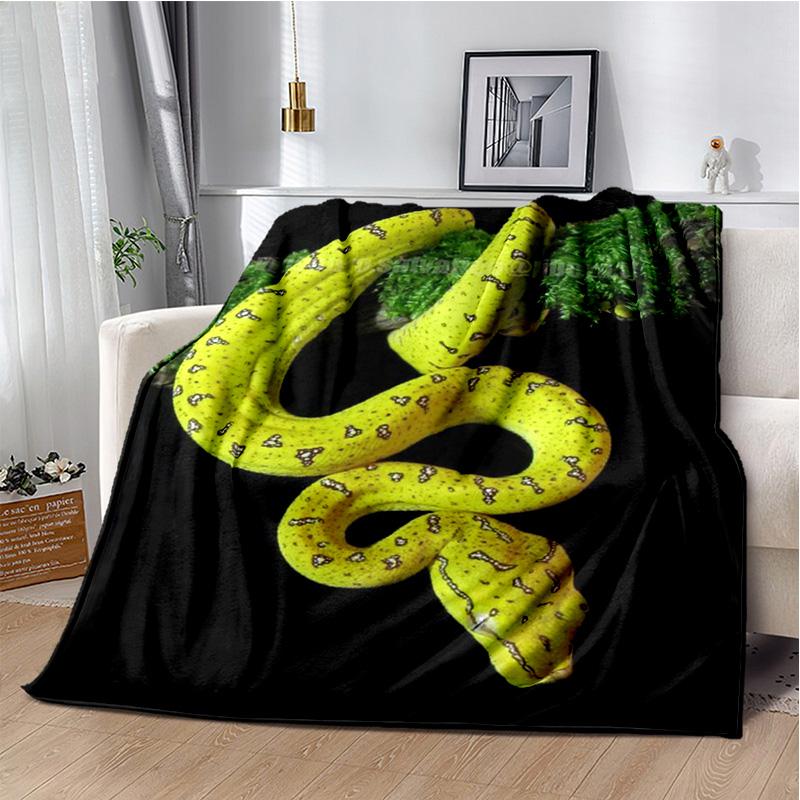 Gothic Snake Serpent Python Viper Blankets Soft Throw Blanket for Home Bedroom Bed Sofa Picnic Travel Office Cover Kids Gift