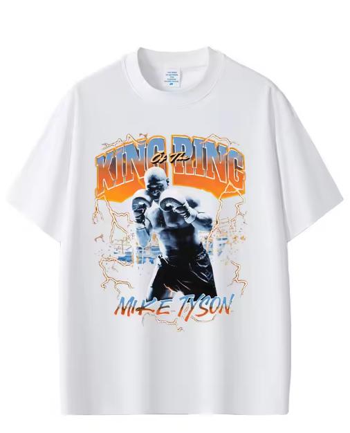 T-shirt Graphique Roi de l'Arène Mike Tyson Unisexe Unisexe Hip Hop Vintage T-shirt Unisexe Fitness Gym Respirant Coton Pur T-shirts