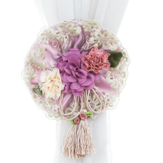 2Pcs Curtain Tieback Tie Rope Elegant Flower Adjustable Decorative Fashion Drapes Curtain Straps for Living Room
