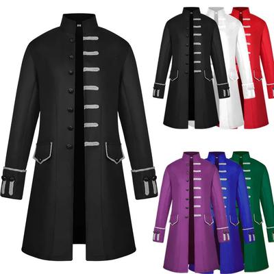 Erwachsene Herren Steampunk Trenchcoat /Hemd Vintage Prinz Übermantel Mittelalterliche Renaissance Jacke Viktorianisch Edwardianische Cosplay Kostüme